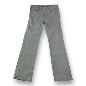 Peter Millar Men's 5-Pocket Cotton Modal Spandex‎ Jeans Light Gray Size 32x33